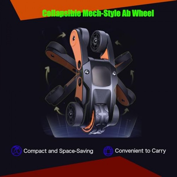 홈 체육관용 Ab 롤러 휠 - 코어 근력 훈련 및 복부, 디지털 디스플레이가 있는 Ab 운동 장비, 무릎 패드 액세서리가 있는 Ab 휠 - 이상적인 가정용 피트니스 장비