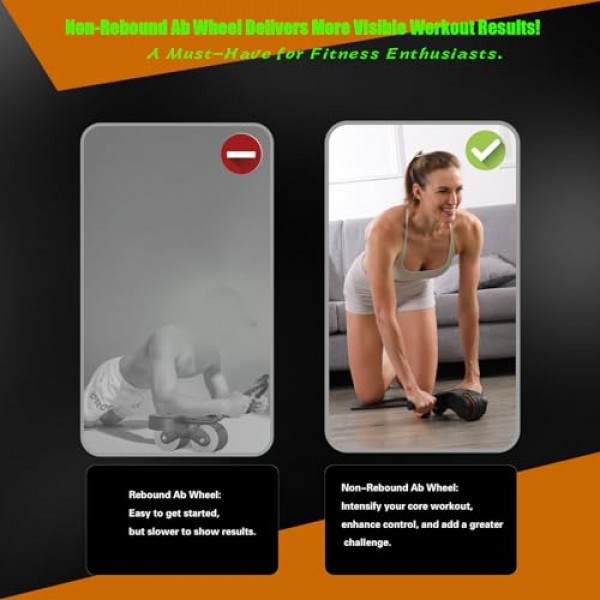 홈 체육관용 Ab 롤러 휠 - 코어 근력 훈련 및 복부, 디지털 디스플레이가 있는 Ab 운동 장비, 무릎 패드 액세서리가 있는 Ab 휠 - 이상적인 가정용 피트니스 장비