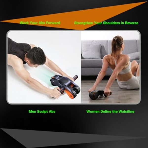 홈 체육관용 Ab 롤러 휠 - 코어 근력 훈련 및 복부, 디지털 디스플레이가 있는 Ab 운동 장비, 무릎 패드 액세서리가 있는 Ab 휠 - 이상적인 가정용 피트니스 장비