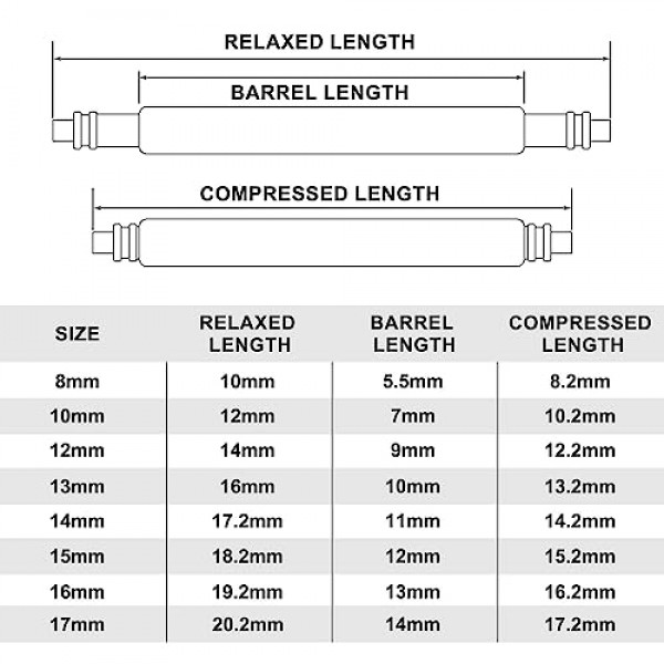 BISONSTRAP 시계 밴드 핀 8mm - 24mm, 4팩 스테인레스 스틸 스프링 바(시계 스트랩 포함) 설치 제거 도구 키트