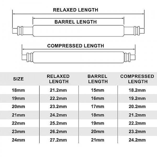 BISONSTRAP 시계 밴드 핀 8mm - 24mm, 4팩 스테인레스 스틸 스프링 바(시계 스트랩 포함) 설치 제거 도구 키트