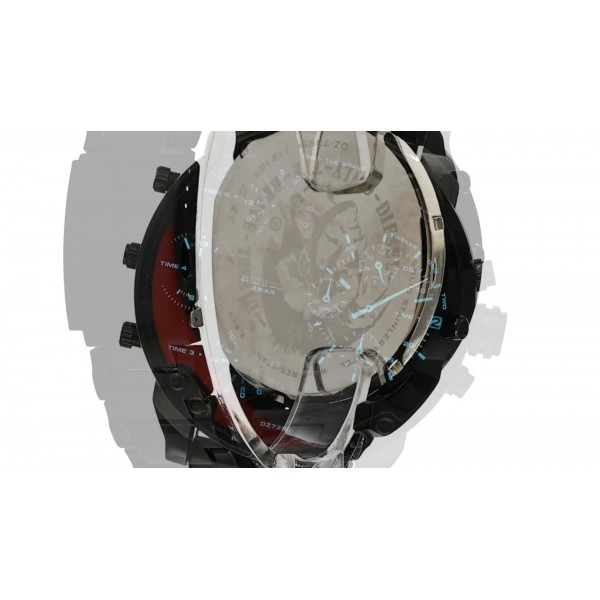 Diesel 남성용 Mr. Daddy 크로노그래프 57mm 케이스 크기 스테인리스 스틸 시계, Mr. Daddy