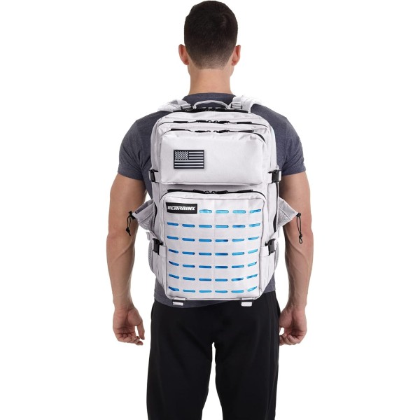 ELITRAINX V2 밀리터리 백팩 45L 방수 크로스 트레이닝 여행 스포츠 체육관 휴대용 옥스포드 900D by ELITEX TRAINING 그레이 블루 2.0