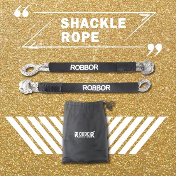 소프트 샤클 1/2 x 22인치 56,000 LBS 파손 강도, 고강도 합성 도로 복구 보호 슬리브가 있는 소프트 샤클 로프 오프로드 견인, ATV, 4x4, 트럭, 고성능 샤클