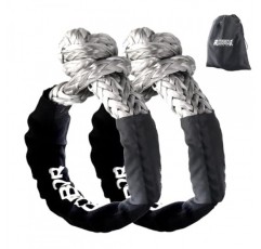 소프트 샤클 1/2 x 22인치 56,000 LBS 파손 강도, 고강도 합성 도로 복구 보호 슬리브가 있는 소프트 샤클 로프 오프로드 견인, ATV, 4x4, 트럭, 고성능 샤클