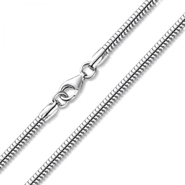 MATERIA by Matthias Wagner K132 여성용 스네이크 체인 목걸이 925 실버 3mm 42 45 50 60 cm