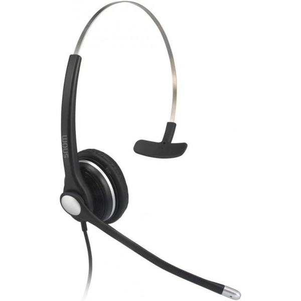 모든 Snom 데스크톱 전화기용 Snom A100M 헤드셋(300° 유연한 암, 패시브 마이크, 최적화된 스피커 설정 덕분에 뛰어난 광대역 사운드) 블랙, 00004341 A100M 모든 Snom 전화기