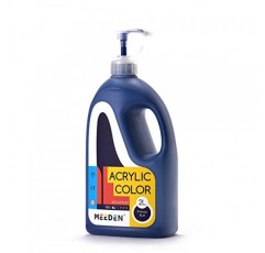펌프 뚜껑이 있는 MEEDEN 프탈로 블루 아크릴 페인트, 1/2 갤런(2L /67.6 온스.) 헤비 바디 무독성 풍부한 안료 색상, 미술 수업, 벽화, 페인팅 파티 및 창의적인 DIY에 적합