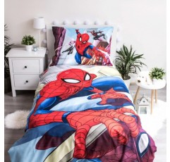 Jerry Fabrics Marvel Spiderman 05 이불 커버 세트 140 x 200 cm 및 베갯잇 1개 70 x 90 cm 폴리에스테르