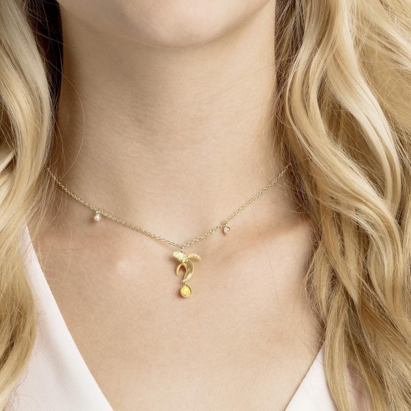 Swarovski No Regrets Banana 펜던트, 멀티 컬러, 금 도금