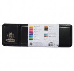 Schmincke Academy, 수채화 물감 상자, 기본 모음 14 x 1/2 팬 + 10개의 추가 1/2 팬용 공간 n