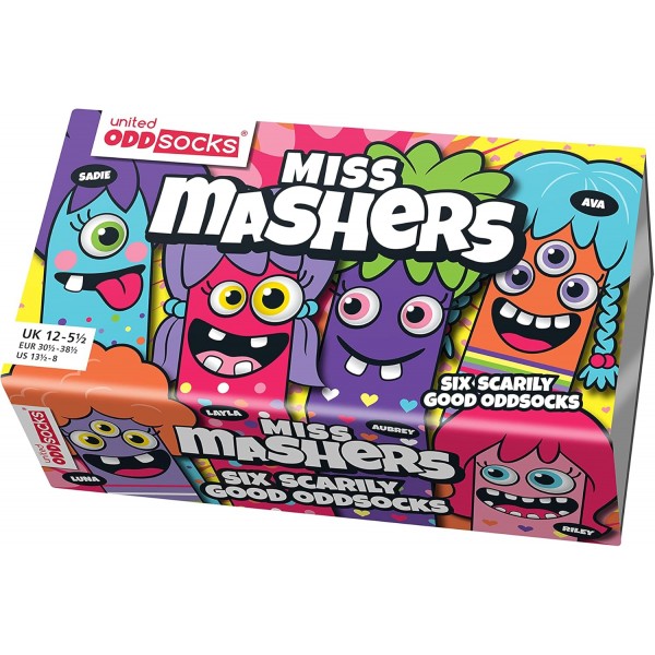 United Oddsocks Miss Mashers 여아 양말 멀티컬러 사이즈 30.5-38.5 EU