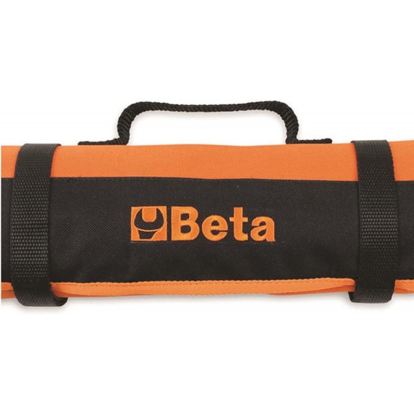 Beta - 55/B12N 운송 중 도구를 보호하기 위해 내구성이 뛰어난 폴리에스테르 롤업 케이스에 12개의 소형 헤드 크기 양단 스패너 세트, 000550164