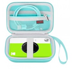 KODAK Printomatic 디지털 즉석 인쇄 카메라용 카메라 운반 케이스, 휴대용 Bluetooth 포토 프린터 보관 홀더 가방, Zink 인화지에 맞는 메시 가방, MicroSD 카드, USB 케이블, 녹색