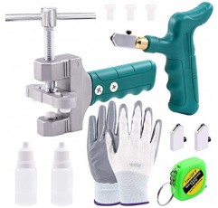 Swpeet 12Pcs 2 in 1 유리 타일 커터 도구 키트(유리 깨는 펜치 및 유리 커터, 거울 절단 키트, 유리 런닝 펜치 포함) 쉬운 활공 유리 및 타일 커터를 위한 세라믹 절단 도구