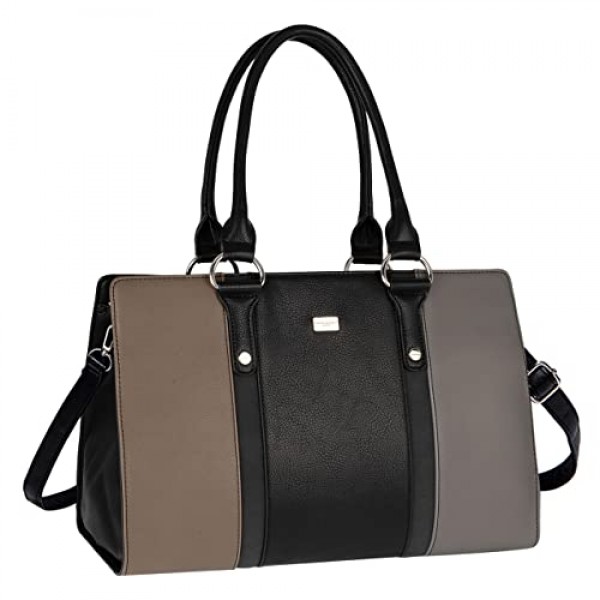 David Jones 여성용 대형 토트 핸드백, 여성용 탑 핸들 PU 가죽 핸드백, 구매자, 멀티 컬러 캐리 백, 작업용, 학교 가방, 서류 가방, 롱 핸들 작업 가방, 우아함, 핑크