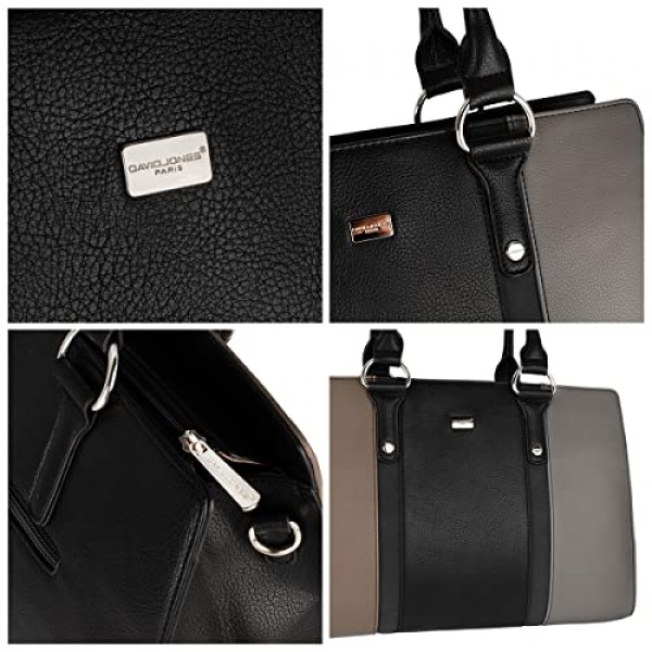 David Jones 여성용 대형 토트 핸드백, 여성용 탑 핸들 PU 가죽 핸드백, 구매자, 멀티 컬러 캐리 백, 작업용, 학교 가방, 서류 가방, 롱 핸들 작업 가방, 우아함, 핑크