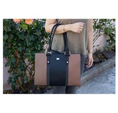 David Jones 여성용 대형 토트 핸드백, 여성용 탑 핸들 PU 가죽 핸드백, 구매자, 멀티 컬러 캐리 백, 작업용, 학교 가방, 서류 가방, 롱 핸들 작업 가방, 우아함, 핑크