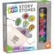MindWare Paint Your Own Story Stones & Storytelling Game for Kids – DIY 키트에는 스톤 16개, 페인트 12개, 브러시 2개 및 가방이 포함되어 있습니다.