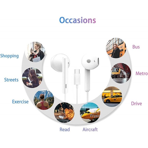 KP TECHNOLOGY 이어폰 for Galaxy A34 5G - 인이어 헤드폰 헤드셋 이어버드(삼성 Galaxy A34 5G용 인라인 리모컨 포함)