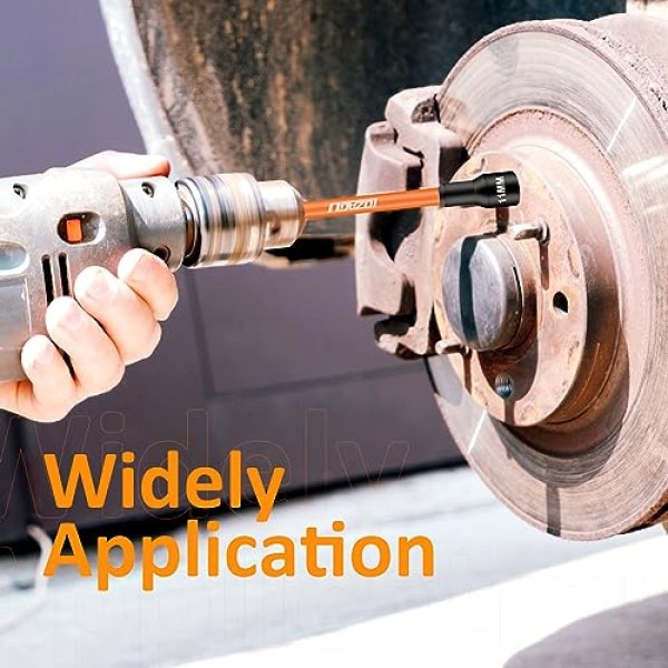 16PCS 마그네틱 너트 드라이버 세트 | 6인치 긴 너트 드라이버 세트 | SAE 및 미터법 | 1/4인치 육각 섕크 | Cr-V 강철