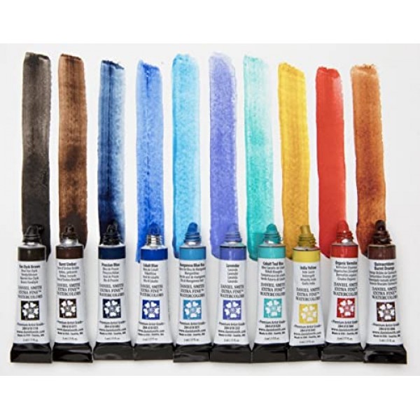 다니엘 스미스 엑스트라 파인 투명 수채화 물감, Angus McWands, 10개 세트, 5ml(0.16fl oz)(No.2), 285610434