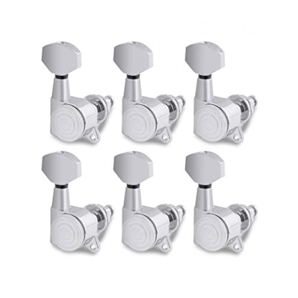 잠금 기타 현 튜닝 페그 밀봉된 머신 헤드 튜너 튜닝 키 6 오른손잡이 일렉트릭 기타 또는 어쿠스틱 기타 크롬용 라인.