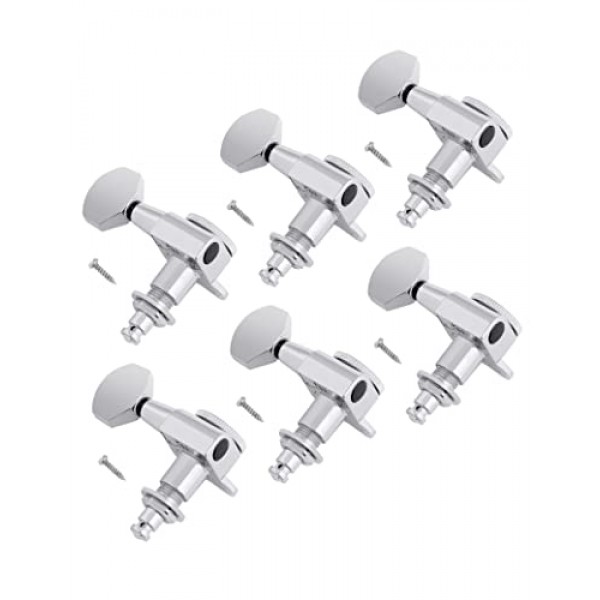 잠금 기타 현 튜닝 페그 밀봉된 머신 헤드 튜너 튜닝 키 6 오른손잡이 일렉트릭 기타 또는 어쿠스틱 기타 크롬용 라인.