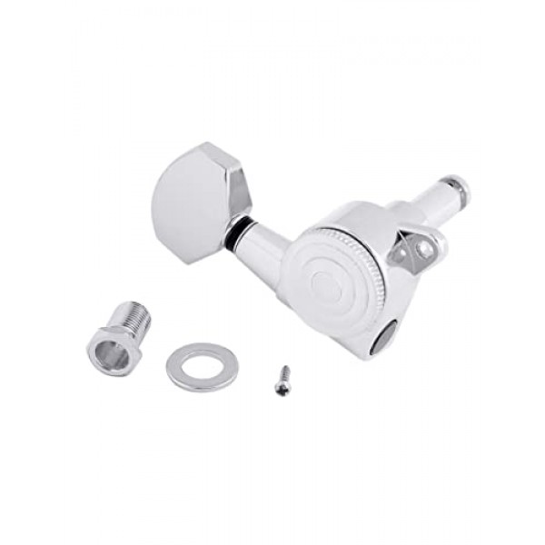 잠금 기타 현 튜닝 페그 밀봉된 머신 헤드 튜너 튜닝 키 6 오른손잡이 일렉트릭 기타 또는 어쿠스틱 기타 크롬용 라인.