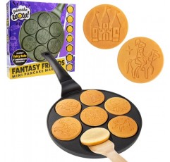 판타지 친구 미니 팬케이크 팬 공주 왕자 요정 성 및 어린이와 성인 소년 또는 소녀를위한 더 재미있는 선물을 특징으로하는 7 개의 독특한 플랩 잭