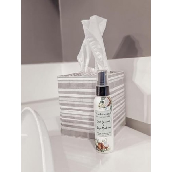 화장실용 퓨페셔널 똥 스프레이, 똥 전 화장실 냄새 제거기, 4팩 + 선물 1개, 여행용 2.5온스