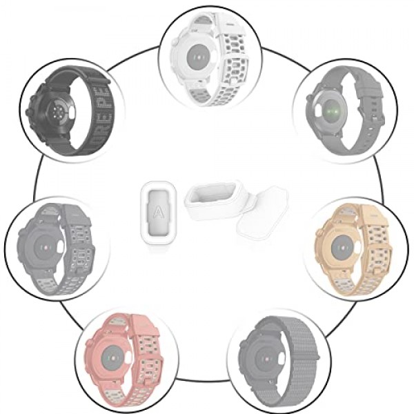 Coros PACE 2/PACE 3/APEX 42MM 46MM/APEX 2/APEX 2 PRO/VERTIX 2/VERTIX 충전기 포트 보호기 캡 커버용 10개 실리콘 방진 플러그 검정색 흰색(유형 A)