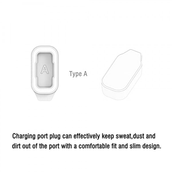 Coros PACE 2/PACE 3/APEX 42MM 46MM/APEX 2/APEX 2 PRO/VERTIX 2/VERTIX 충전기 포트 보호기 캡 커버용 10개 실리콘 방진 플러그 검정색 흰색(유형 A)