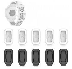 Coros PACE 2/PACE 3/APEX 42MM 46MM/APEX 2/APEX 2 PRO/VERTIX 2/VERTIX 충전기 포트 보호기 캡 커버용 10개 실리콘 방진 플러그 검정색 흰색(유형 A)