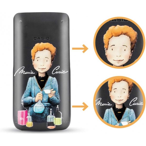 Casio FX-82SPXII Iberia Scientific 계산기, 표지에 Marie Curie 포함 293 기능 24단계 괄호 - 회색