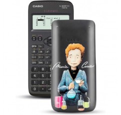 Casio FX-82SPXII Iberia Scientific 계산기, 표지에 Marie Curie 포함 293 기능 24단계 괄호 - 회색