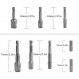 Guyiste 8피스 육각 ~ 1/4인치, 3/8인치, 1/2인치 사각 드릴 척 어댑터 + 1피스 105° 앵글 스크루드라이버 부착 어댑터(1/4인치, 육각 핸들), 105° 앵글 비트 홀더. 임팩트 재종 +