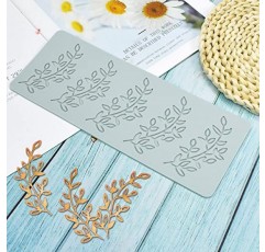 중공 나무 잎 실리콘 금형 고사리 잎 Pteridophyte DIY 초콜릿 캔디 퐁당 금형 3D 연꽃 실리콘 금형 케이크 점토 금형 컵케익 토퍼 장식 설탕 공예 디저트 (E_8.56x3.6x0.12inch)