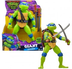 Turtles Mutant Mayhem Leonardo Turtle Giant 버전 30cm 전투 무기 포함 연령 4+ Giochi Preziosi