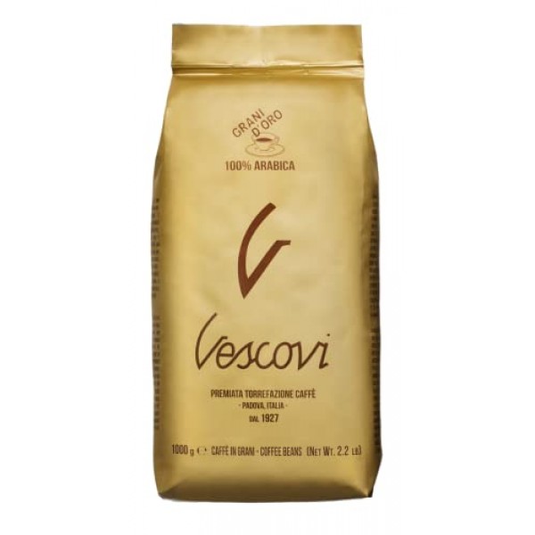 V Vescovi Grani D'oro 100% 아랍어 | 프리미엄 이탈리안 에스프레소 원두 | 미디엄 로스트 | 2.2파운드/1kg