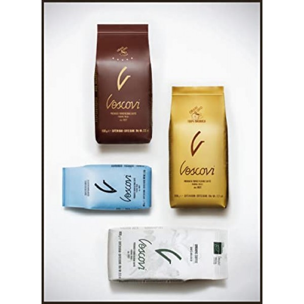 V Vescovi Grani D'oro 100% 아랍어 | 프리미엄 이탈리안 에스프레소 원두 | 미디엄 로스트 | 2.2파운드/1kg