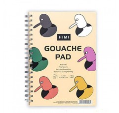 HIMI 구아슈 패드 7X10''(98lb/160g) 50매 믹스 페이퍼 패드, 측면 와이어 바운드, 미세한 질감, 스케치용 구아슈 아크릴 아트 패드, 잉크 스케치북, 미술 용품 ​​드로잉 패
