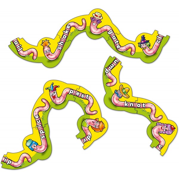 Orchard Toys Magic Maths 게임, Magic Ink는 답을 보여줍니다 & Wiggly Words 게임, 교육 및 재미있는 철자 게임, 재미있는 가족 게임, 6세 어린이에게 적합, 장난감