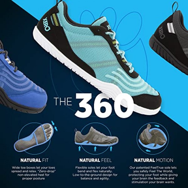 Xero 신발 여성용 360 크로스 트레이닝 슈즈 제로 드롭 로프 클라이밍 그립 갈비뼈 포함