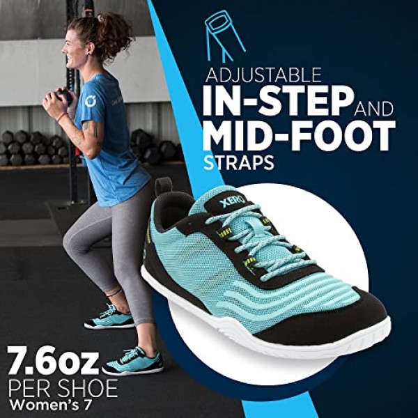 Xero 신발 여성용 360 크로스 트레이닝 슈즈 제로 드롭 로프 클라이밍 그립 갈비뼈 포함