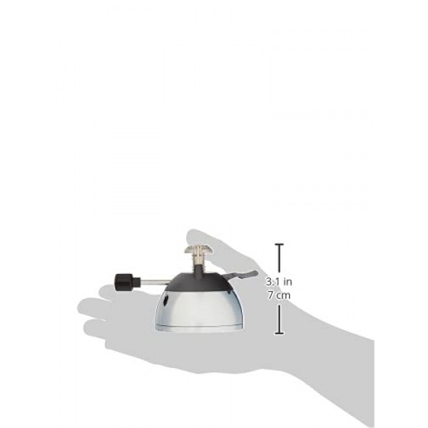 Yama Glass 휴대용 부탄 버너 - 조정 가능한 불꽃, 사이펀 커피 메이커, 캠핑 및 실험실 사용을 위해 리필 가능