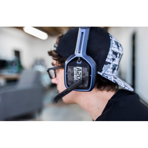 ASTRO Gaming A20 무선 게임용 헤드셋, Call of Duty 에디션, ASTRO 오디오, Dolby ATMOS, 15 Std. 배터리 사양, 견고함, 5.8GHz, PS5, PS4, PC, Mac, Nintendo Switch용 - Schwarz/Navy