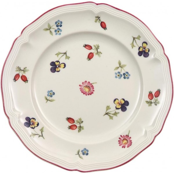 Villeroy & Boch Petite Fleur 브레드 플레이트, 17cm, 프리미엄 도자기, 화이트/컬러풀 17cm 브레드 앤 버터 플레이트