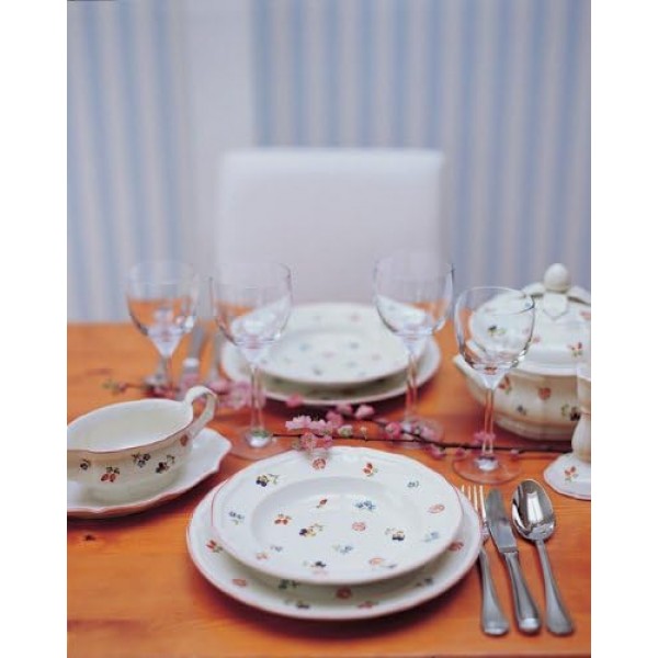 Villeroy & Boch Petite Fleur 브레드 플레이트, 17cm, 프리미엄 도자기, 화이트/컬러풀 17cm 브레드 앤 버터 플레이트