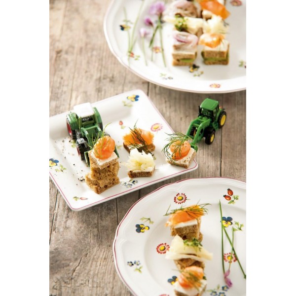 Villeroy & Boch Petite Fleur 브레드 플레이트, 17cm, 프리미엄 도자기, 화이트/컬러풀 17cm 브레드 앤 버터 플레이트